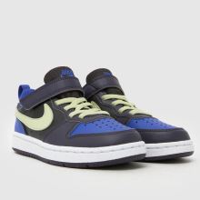 Nike Court Borough Low Boys Junior in Black Multi Nike Court Borough Low,2 of 4