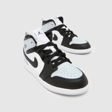 Nike Jordan 1 Mid Boys Junior in Black and blue Nike Jordan 1 Mid,3 of 4