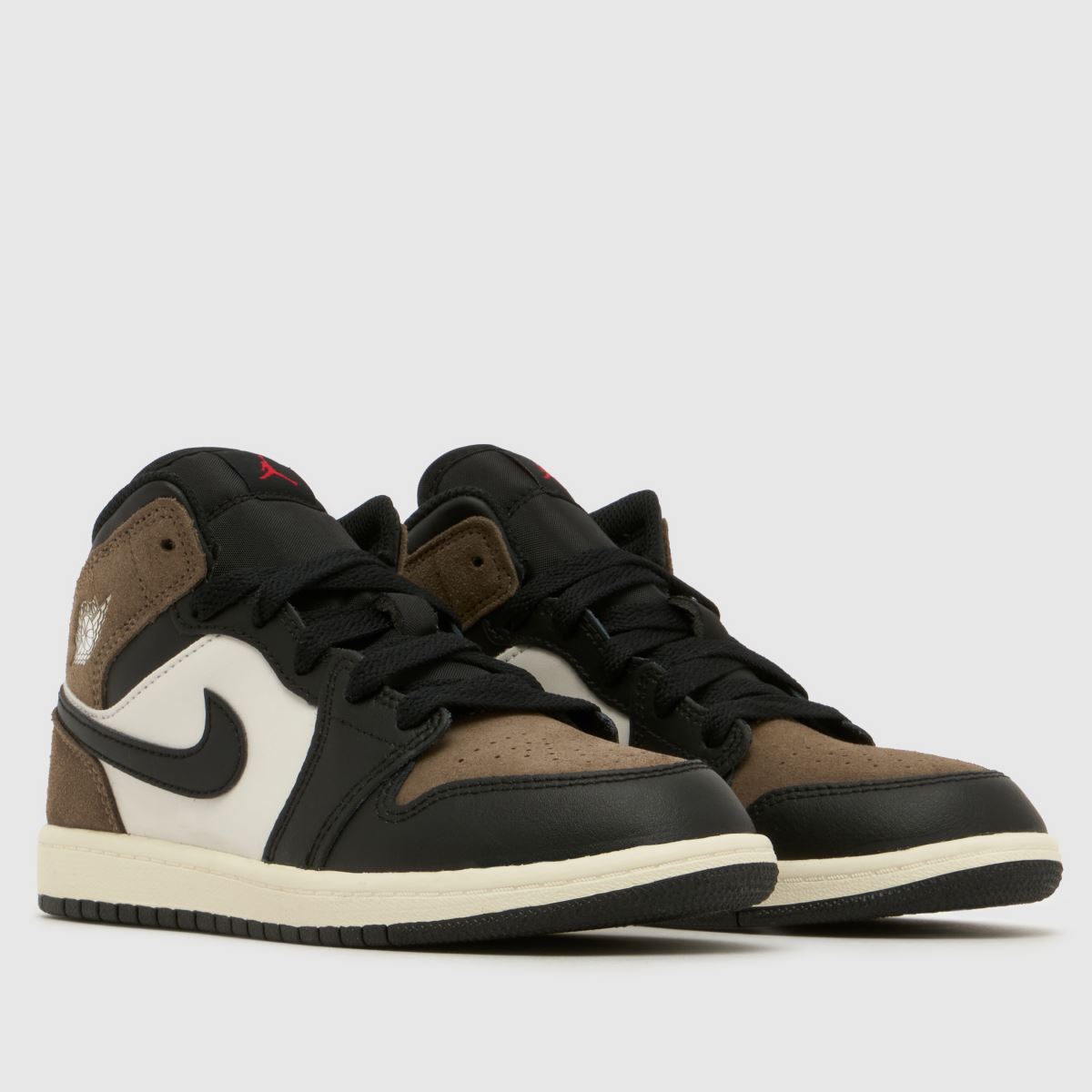 Nike Jordan Air 1 Mid Boys Junior in Black & Brown Nike Jordan Air 1 Mid 1