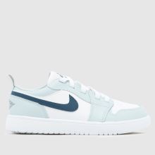 Nike Jordan 1 Low ALT Boys Junior in White & Pl Blue Nike Jordan 1 Low ALT,1 of 4