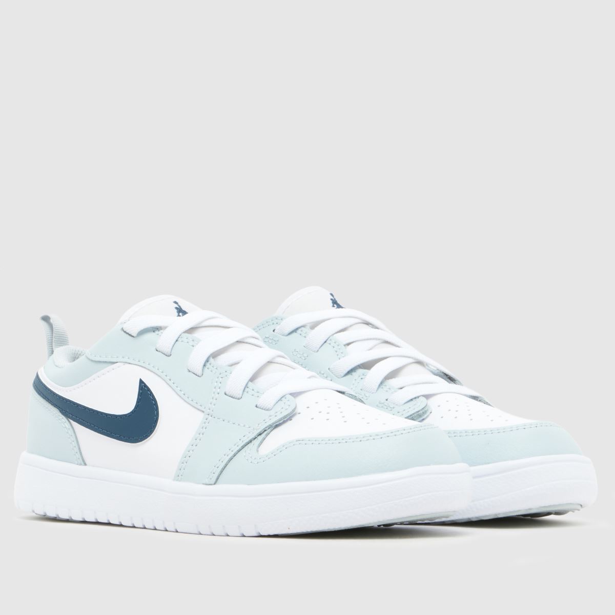 Nike Jordan 1 Low ALT Boys Junior in White & Pl Blue Nike Jordan 1 Low ALT 1