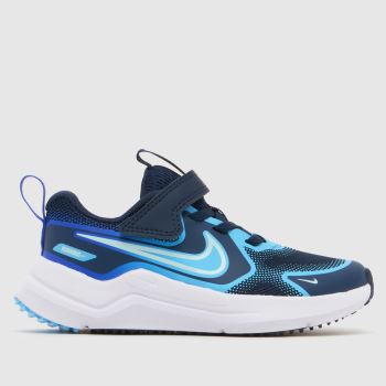 Nike Navy & Pl Blue Cosmic Runner Boys Junior