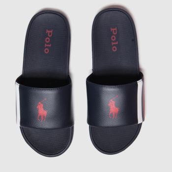 polo ralph lauren navy & red bensley ii sandals junior polo ralph lauren navy & red bensley ii sandals junior