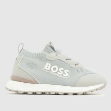 BOSS Elastic Lace Tech Boys Junior in Light Grey BOSS Elastic Lace Tech,1 of 4