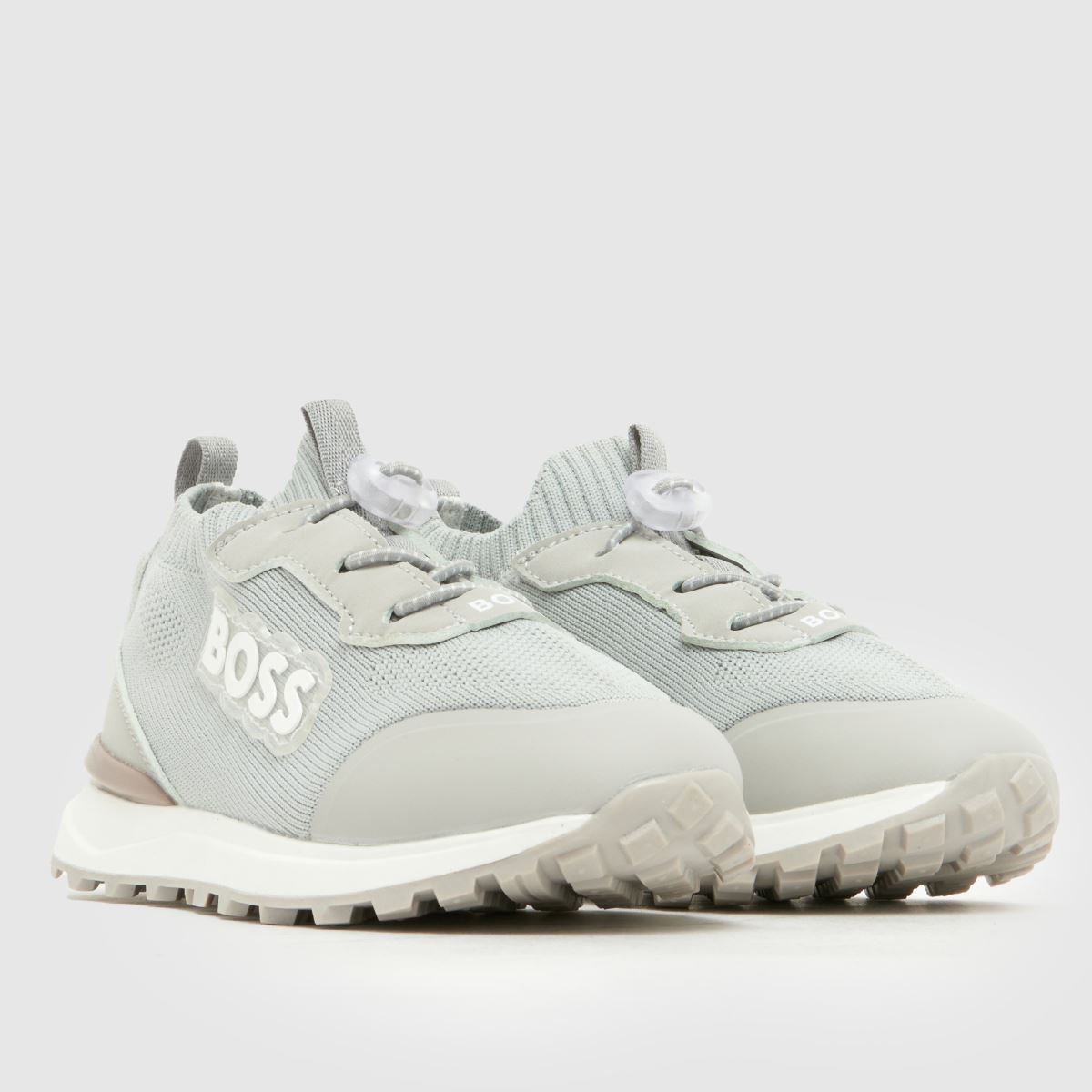 BOSS Elastic Lace Tech Boys Junior in Light Grey BOSS Elastic Lace Tech 1