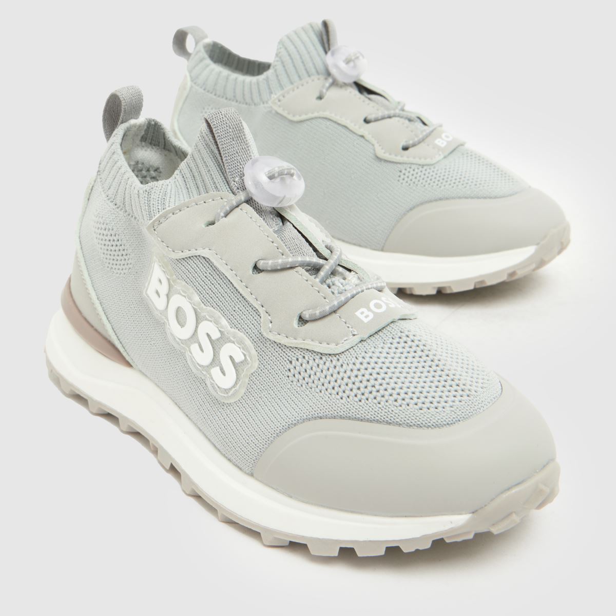 BOSS Elastic Lace Tech Boys Junior in Light Grey BOSS Elastic Lace Tech 4