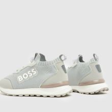 BOSS Elastic Lace Tech Boys Junior in Light Grey BOSS Elastic Lace Tech,4 of 4