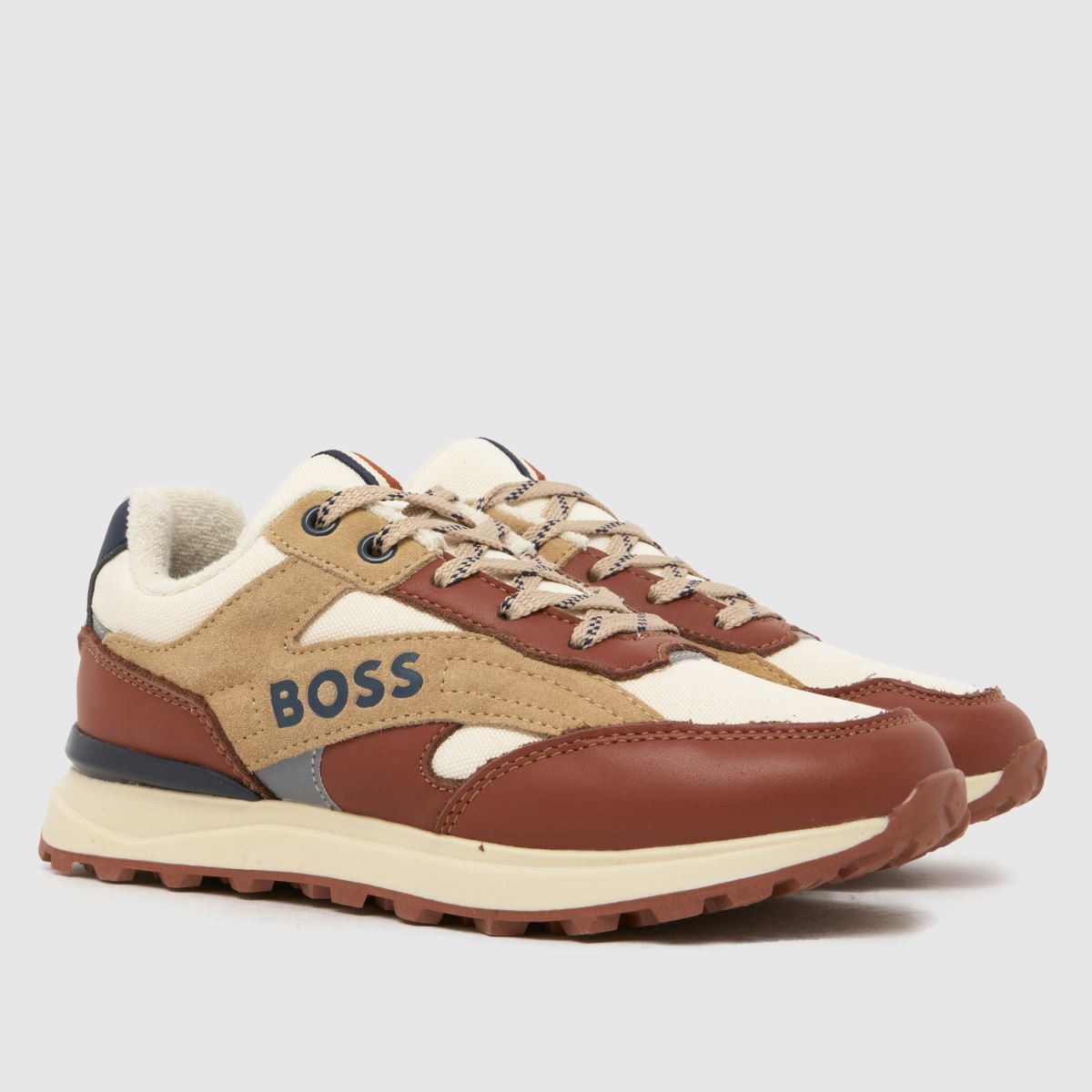 BOSS Runner Boys Junior in Beige Multi BOSS Runner 1
