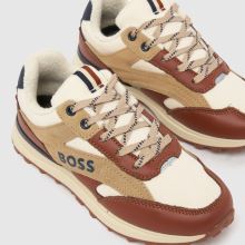 BOSS Runner Boys Junior in Beige Multi BOSS Runner,3 of 4