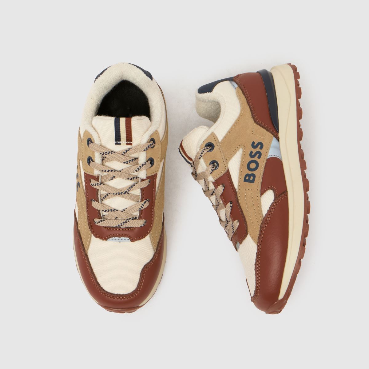 BOSS Runner Boys Junior in Beige Multi BOSS Runner 7