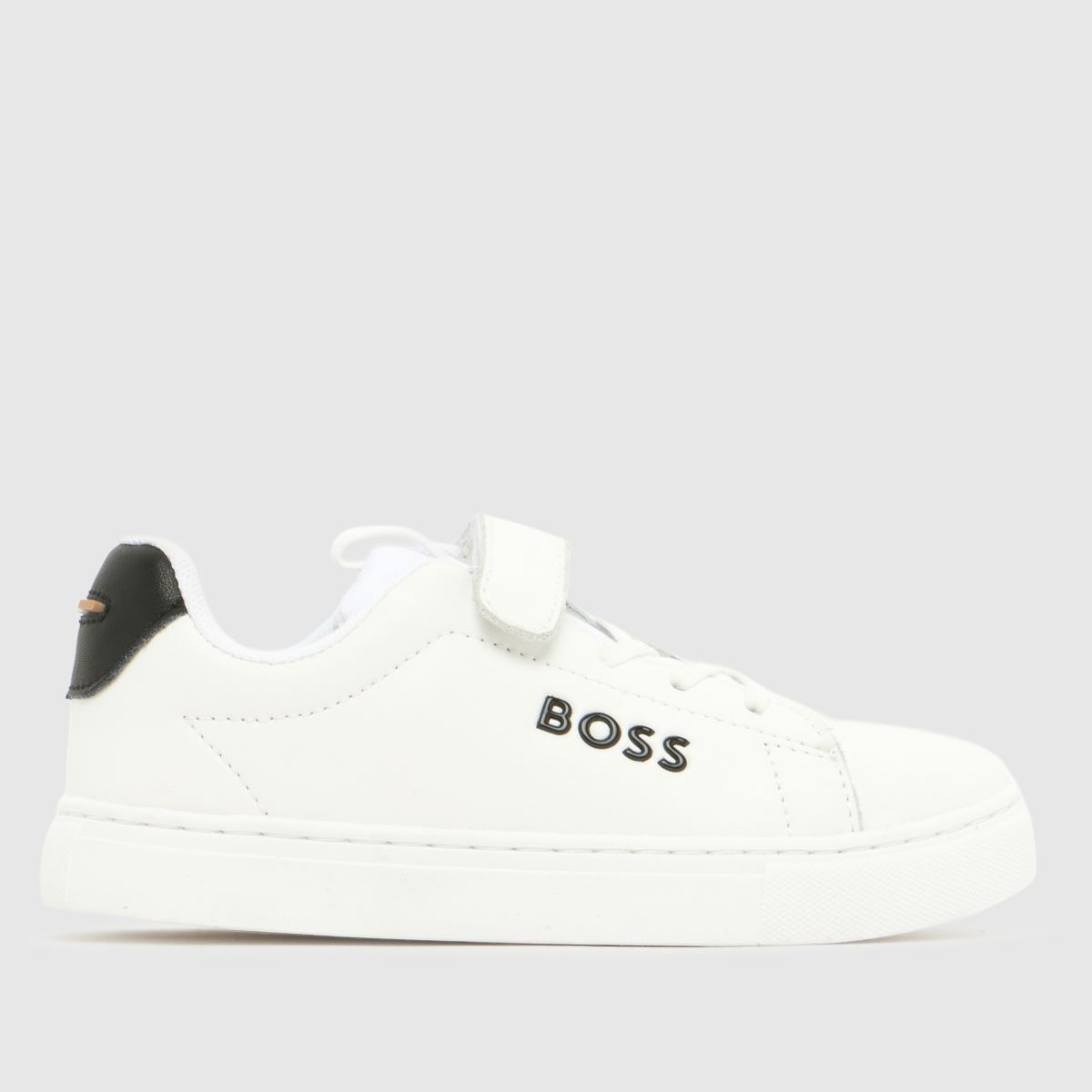 BOSS White 1V Cupsole Boys Junior Trainers