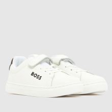 BOSS 1V Cupsole Boys Junior in White BOSS 1V Cupsole,2 of 4