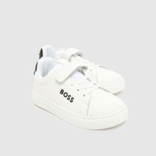 BOSS 1V Cupsole Boys Junior in White BOSS 1V Cupsole,3 of 4