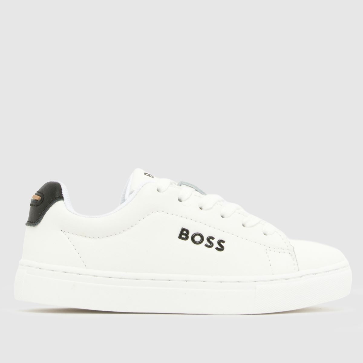 BOSS White Cupsole Boys Junior Trainers