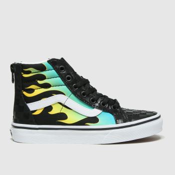 Vans black & grey sk8-hi zip trainers junior Vans black & grey sk8-hi zip trainers junior