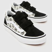 Vans Old Skool V Boys Junior in Black & White Vans Old Skool V,3 of 4