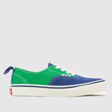 Vans Authentic Boys Junior in Green Multi Vans Authentic,1 of 4