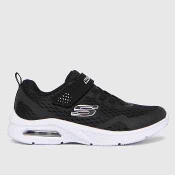SKECHERS black & white microspec max trainers junior SKECHERS black & white microspec max trainers junior