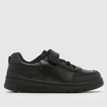 schuh Black Marco Leather Trainer Boys Junior