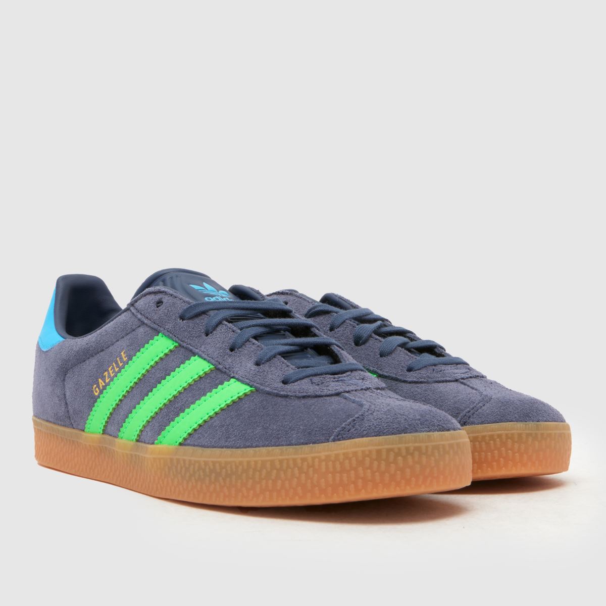 Kids Boys Youth Navy & Green adidas Gazelle Trainers | schuh