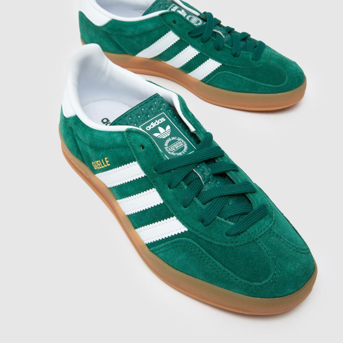 adidas gazelle silver green womens Adidas Originals Gazelle Indoor Collegiate Green/Cloud White – MILK STORE main image 0