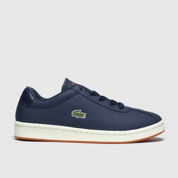 lacoste navy & orange masters trainers youth lacoste navy & orange masters trainers youth