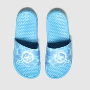 Hype blue pool crest sliders sandals youth Hype blue pool crest sliders sandals youth