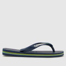Havaianas Brasil Logo Boys Youth in Navy Havaianas Brasil Logo,2 of 4