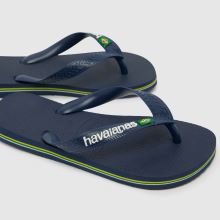 Havaianas Brasil Logo Boys Youth in Navy Havaianas Brasil Logo,3 of 4