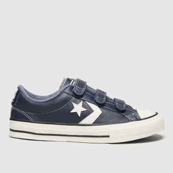 Converse navy & white star player 3v lo mc trainers youth Converse navy & white star player 3v lo mc trainers youth
