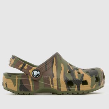 Crocs Green Multi Classic Clog Boys Youth