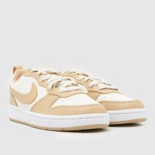 Nike Court Borough Low Boys Youth in Stone Multi Nike Court Borough Low,2 of 4