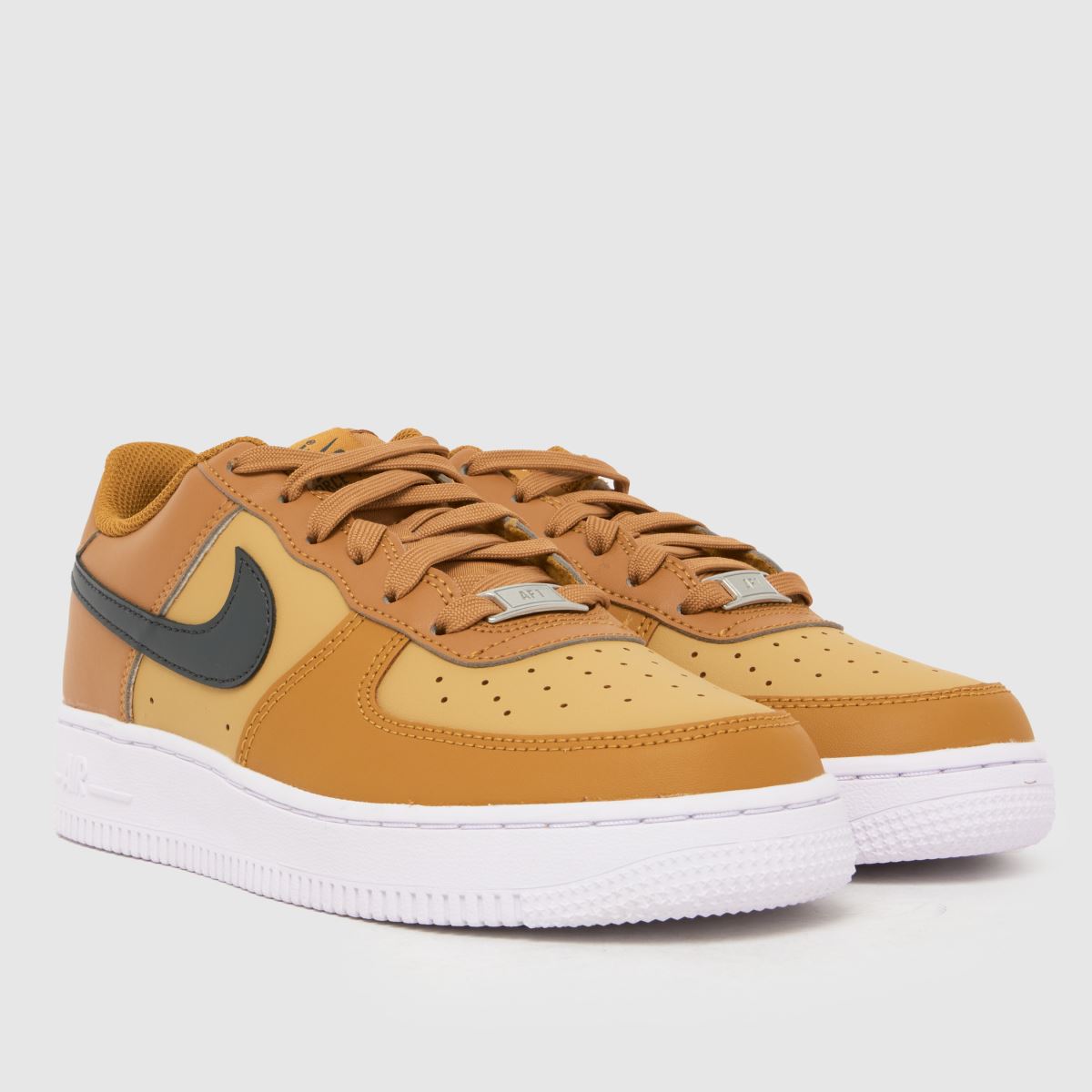 Nike Air Force 1 Boys Youth in Tan Nike Air Force 1 1