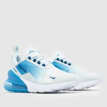 Nike Air Max 270 Boys Youth in White & Blue Nike Air Max 270,2 of 4