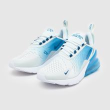 Nike Air Max 270 Boys Youth in White & Blue Nike Air Max 270,3 of 4