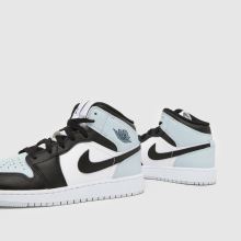Nike Jordan 1 Mid Boys Youth in Black and blue Nike Jordan 1 Mid,4 of 4