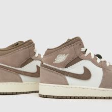 Nike Jordan Air 1 Mid Boys Youth in Stone Multi Nike Jordan Air 1 Mid,4 of 4