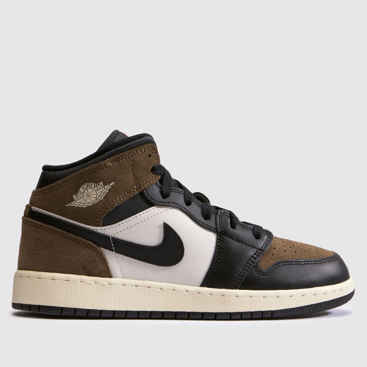 Nike Jordan Air 1 Mid Boys Youth in Black & Brown Nike Jordan Air 1 Mid