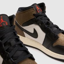 Nike Jordan Air 1 Mid Boys Youth in Black & Brown Nike Jordan Air 1 Mid,3 of 4