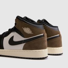 Nike Jordan Air 1 Mid Boys Youth in Black & Brown Nike Jordan Air 1 Mid,4 of 4