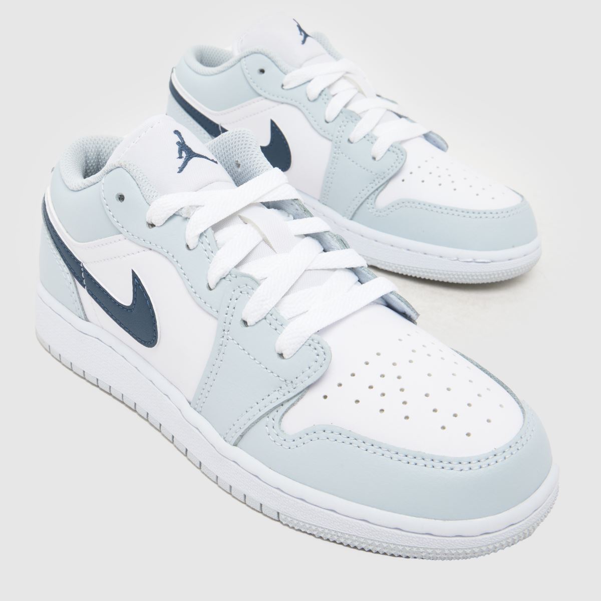 Nike Jordan 1 Low Boys Youth in White & Pl Blue Nike Jordan 1 Low 4