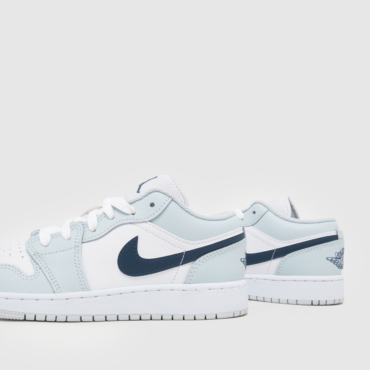 Nike Jordan 1 Low Boys Youth in White & Pl Blue Nike Jordan 1 Low 7