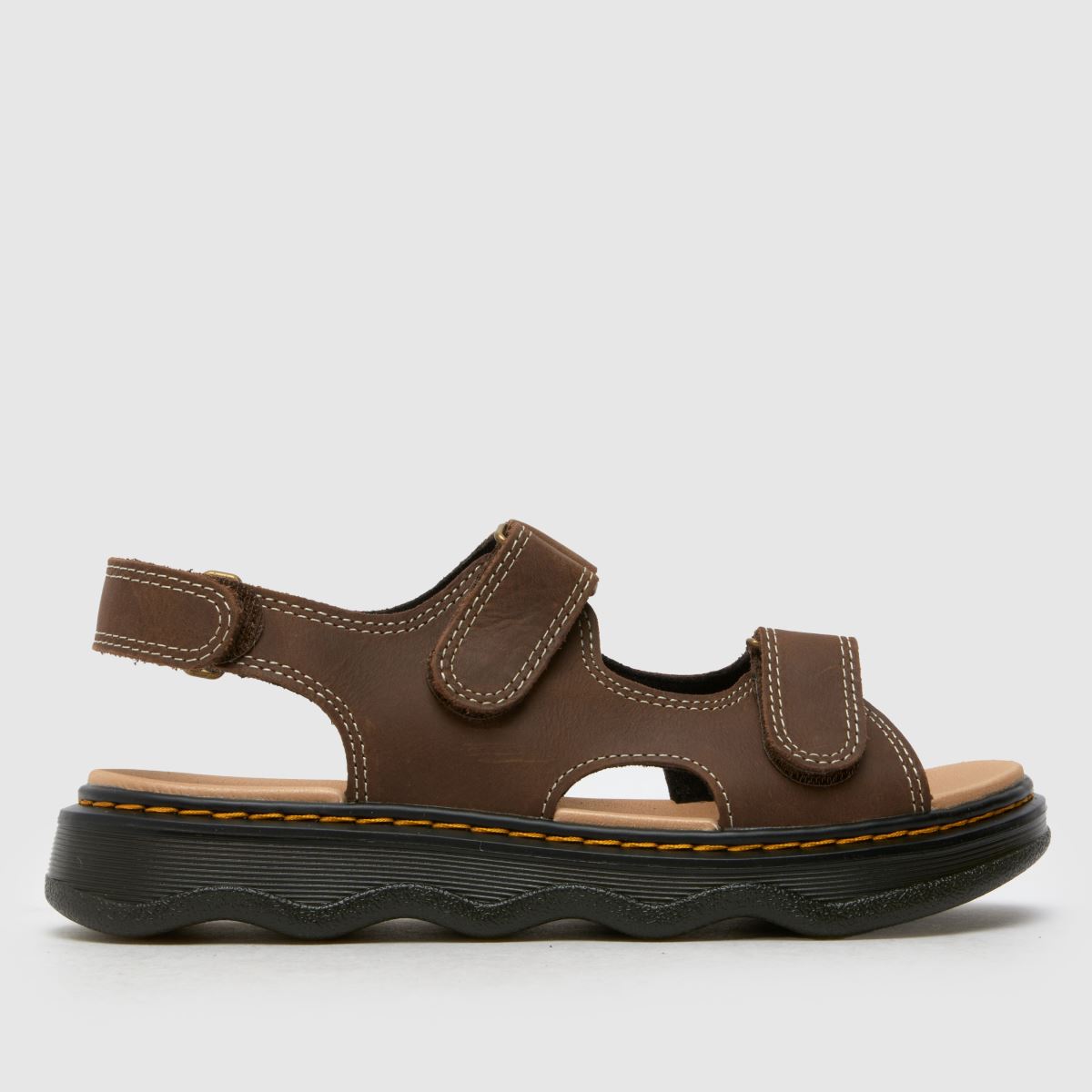 Dr. Martens Dark Brown Virden Boys Youth Sandals, Size: 5 (EU 38)