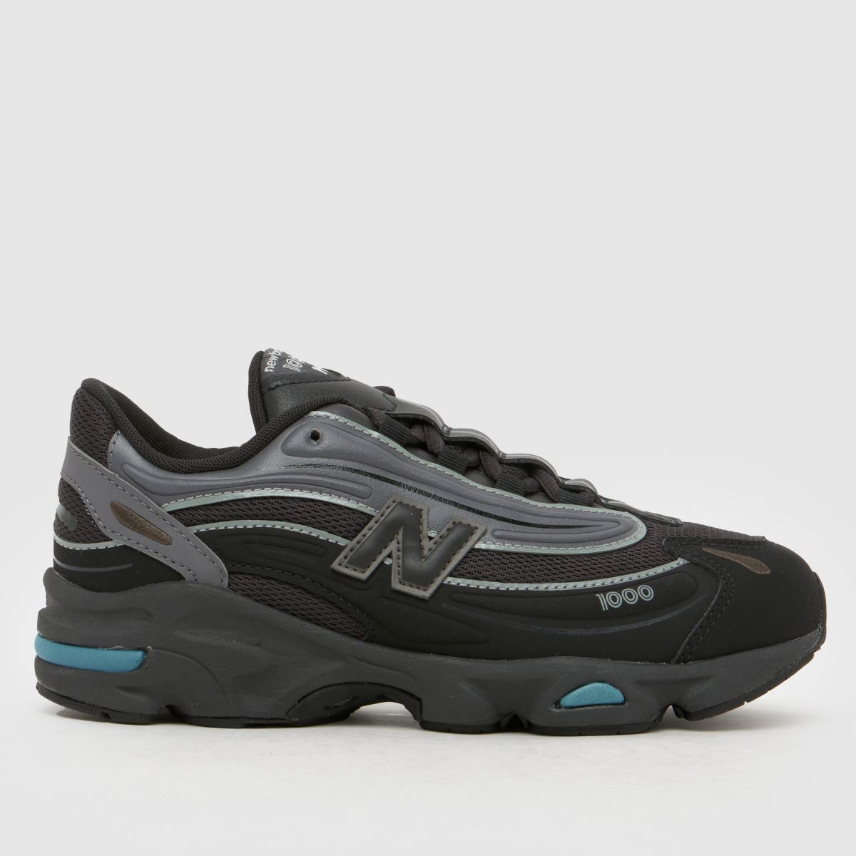New Balance Black & Grey 1000 Boys Youth Trainers