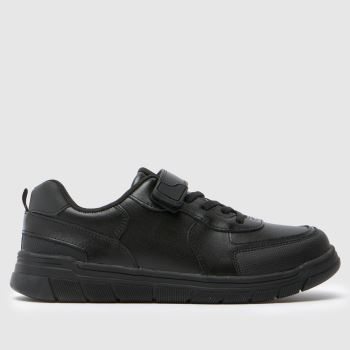 schuh Black Marco Leather Trainer Boys Junior