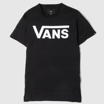 clothing Vans black & white flying v crew tee clothing Vans black & white flying v crew tee
