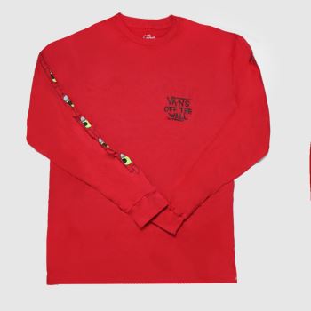 Vans red ls tee the simpsons Vans red ls tee the simpsons