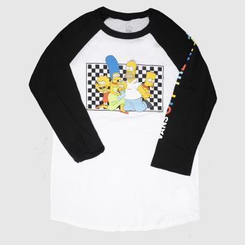 clothing Vans black & white raglan tee the simpsons clothing Vans black & white raglan tee the simpsons