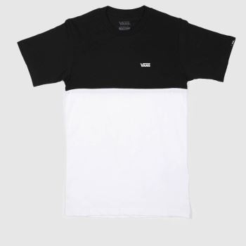 clothing Vans black & white chest colorblocktee clothing Vans black & white chest colorblocktee