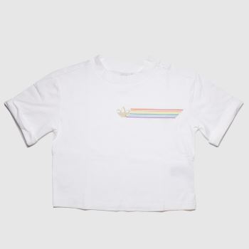 adidas white pride linear cropped tee adidas white pride linear cropped tee
